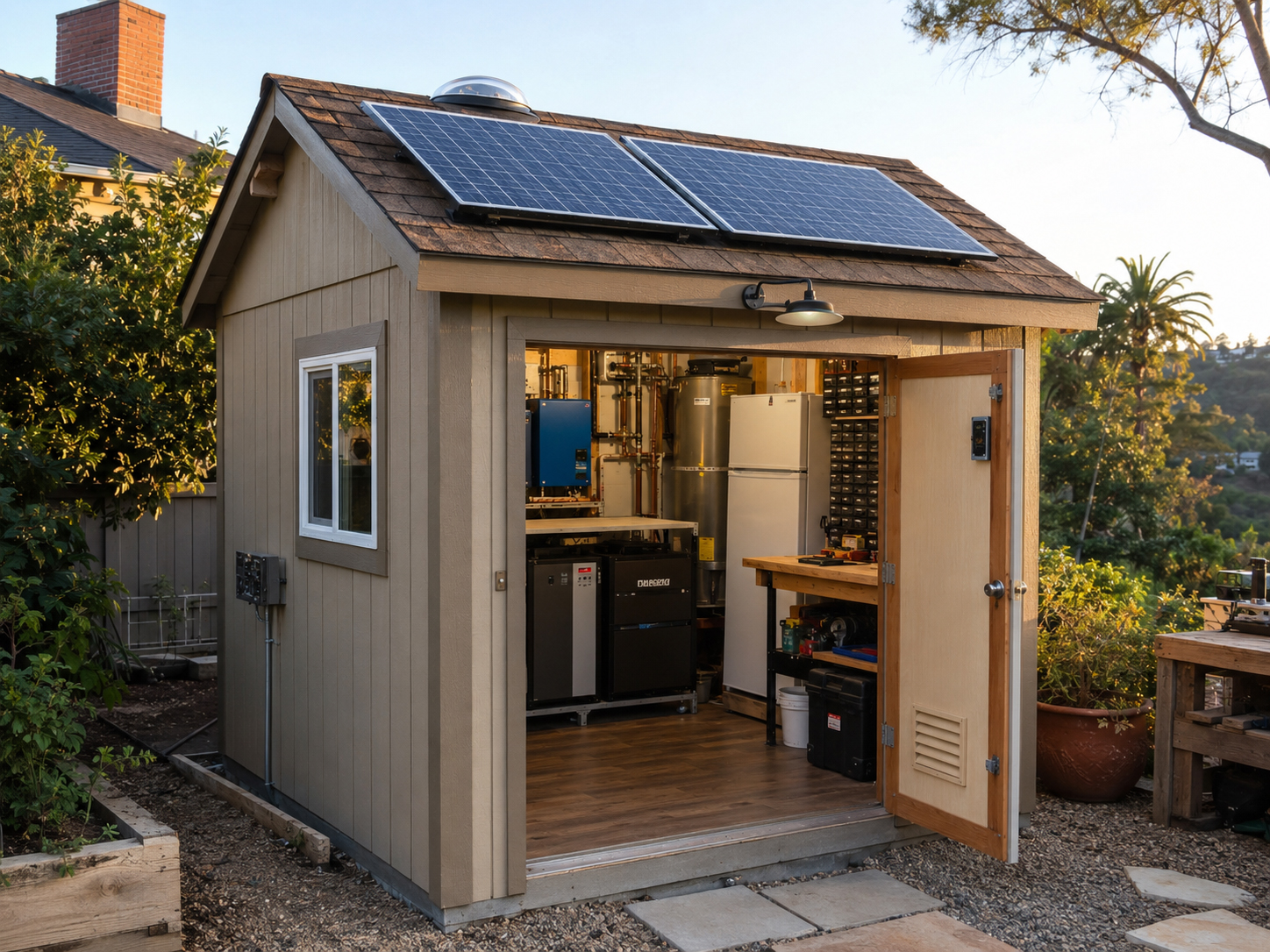 Original Solar Man Cave R&D shed